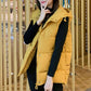 Autumn and Winter Short Casual Vest Korean Loose Hooded Jacket Solid Color All-match Female Down Vest