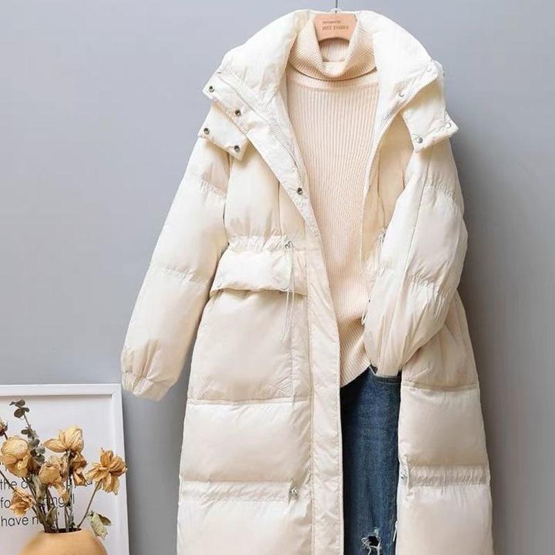 Mid-length Down Jacket Women's New Style Net Red Loose Fashion White Duck Down Winter Clothes