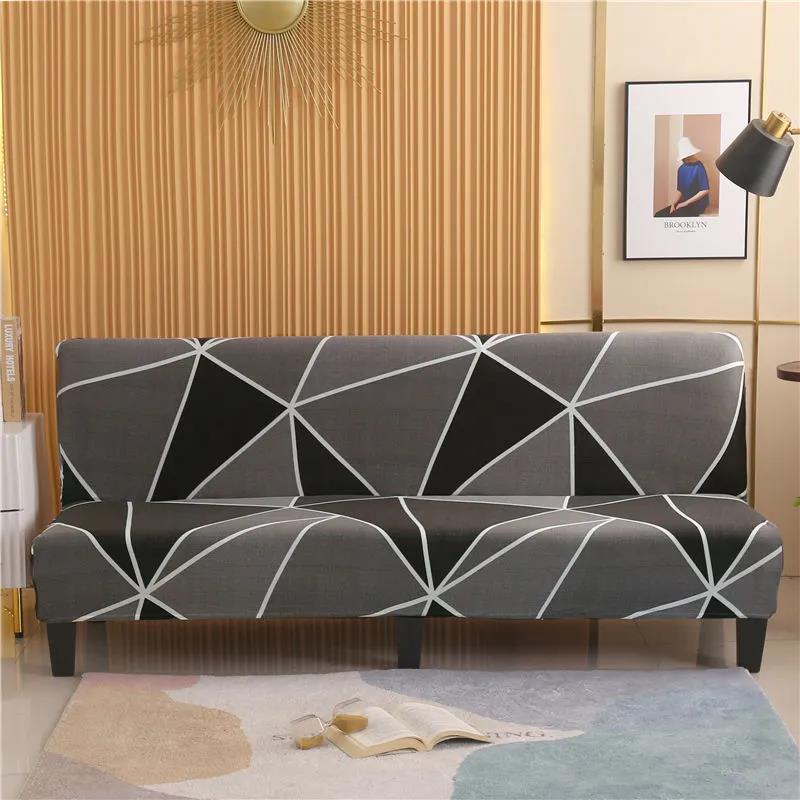 Armless Sofa Bed Cover Modern Simple Universal All-Inclusive Elastic Cover Foldable Sofa Cover
