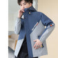 Spring Autumn Winter Jacket Men's Jacket Teen Student Windbreaker Trend Men's Top Men's Colorblock Hooded Jacket