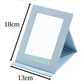 18*13cm Paper Rectangular Makeup Mirror Folding and Portable HD Travel Bedroom Dressing Table