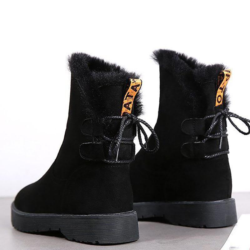 Snow Boots Women Winter Korean Version Plus Velvet Warm In Tube Cotton Shoes Soft Bottom Non-slip Thick Bottom Ankle Boots Women