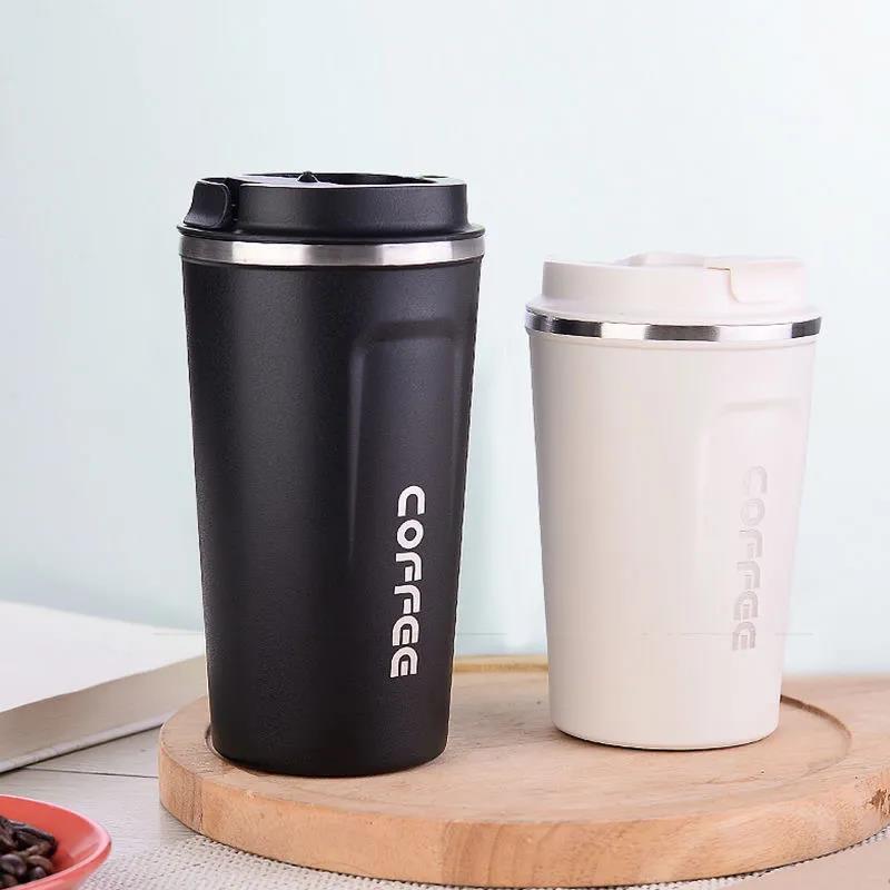 Stainless Steel Coffee Thermos Mug 380/510ml Multipurpose Portable Car Vacuum Flasks Cup Fitness Running Gym Sport Water Bottler