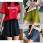 Five-point Shorts Women's Summer Wear Wide-leg Pants Loose Straight Casual Plus Size Pants Sports Thin Fitness Home Pants