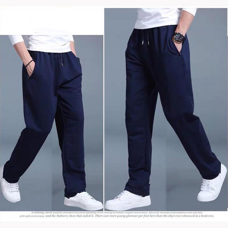 Men's Plus Size Sports Pants Spring and Autumn Sweatpants Thin Section Loose Straight Casual Pants Comfortable Breathable Sports Trousers