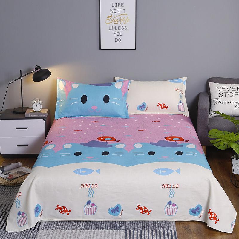 Twill Skin-friendly Bed Sheet Four Seasons Universal Student Dormitory Bed Linen Household Bedding