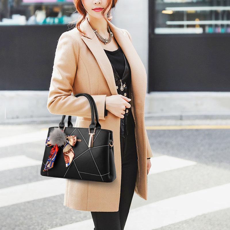 PU Leather Handbags For Women Bags Luxury Top-Handle Bags Large Capacity Personality European Style Crossbody Bag