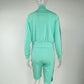 Women Casual Sweatshirt Suit Tops Shorts Autumn Long Sleeve Pullover Loose Sweatshirts Coat Short Pants