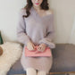 Women Winter Fashion Turtleneck Sweater Solid Color Loose Pullover Sweater Long Sleeve Tops
