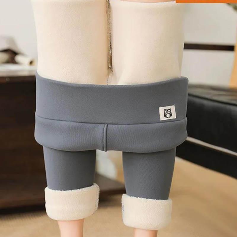 Autumn and Winter Trousers Women Plus Velvet Leggings Outer Wear Thick High Waist Thin Foot Trousers Cotton Trousers Warm Pants