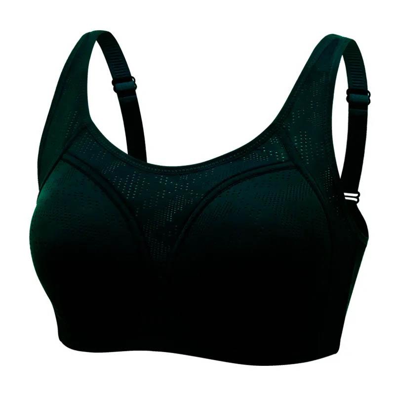 Anti-glare No Steel Ring Gathered Large Size Bra Big Breasts Show Small Hollow Design Breathable Sweat-absorbing Anti-sagging Bra