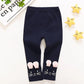 Girls' Leggings Children's Spring and Autumn Thin Ear Cat Korean Cropped Trousers Stretch Pants Baby Outer Wear and Inner Wear