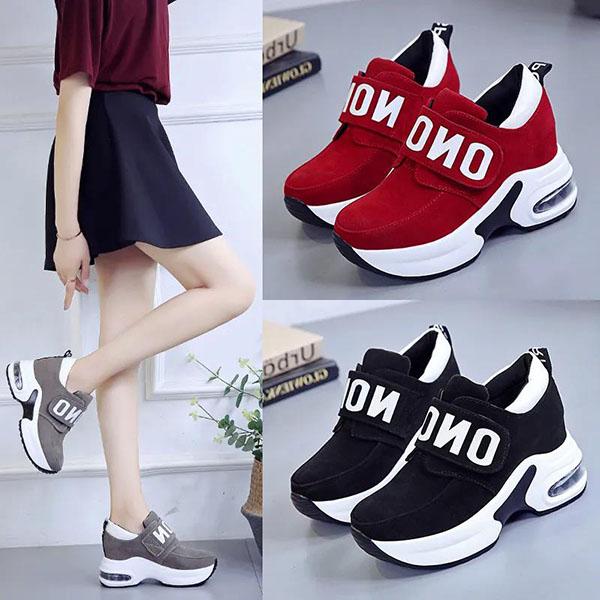 Spring and Autumn Versatile Wedge-soled Shoes Thick Bottom Women's Single Shoes Large Size Comfortable Middle Heel Casual Shoes