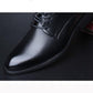 Men's Business Leather Shoes British Lacing Shoes Youth Formal Dress Simple All Match Wedding Moccasin Shoes