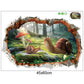 [sticker ]3d Snail Fake Window Broken Wall Stickers For Kids Rooms Baby Bedroom Wall Decor Decals A