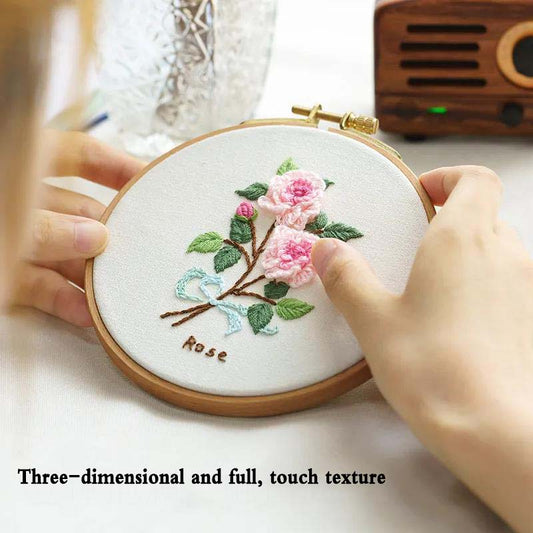 Embroidery Diy Beginner Self-embroider Making Children's Embroidery Gift Novice Ribbon Embroidery