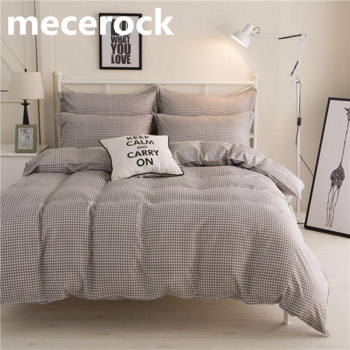WTEMPO Brand fashion Student dormitory lattice Geometric Pattern Polyester Bedding  Duvet Cover