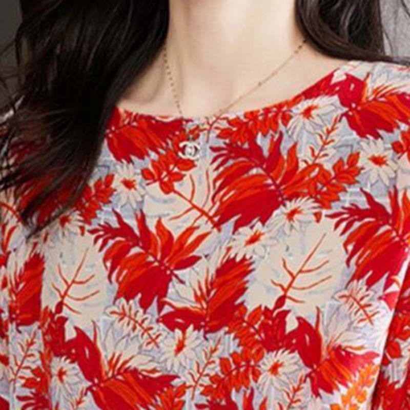 Women's  Summer Lace Bottoming Shirt Short Sleeve Round Neck Loose Top