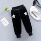 Boys' Cotton Pants Thickened Middle and Small Children's Winter Baby Loose Foot Binding Three-layer Cotton Sandwiched Warm Pants Korean Style