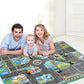Highway Road Parking Map Play House Game Baby Crawling Mat Children's Urban Traffic Scene Map Floor Mat