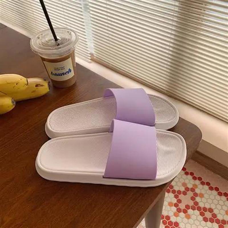 Simple Girl Heart Cute Slippers Female Summer Outdoor Wear Indoor Home Non-slip Bath Sandals and Slippers