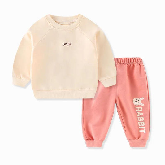 Children's Sweater Set Spring and Autumn Long-sleeved Sweat Pants Boys and Girls Wear Baby Clothes Two-piece Set
