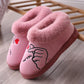 Winter Couple Cotton Slippers Platform Non-slip Bag Heel Slippers Home Furnishing Plush Warm Shoes