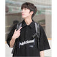 Summer Men's  Shirt Short-sleeved Men's Lapel Trend Couple Small Fresh Loose Handsome Student Half-sleeved T-shirt