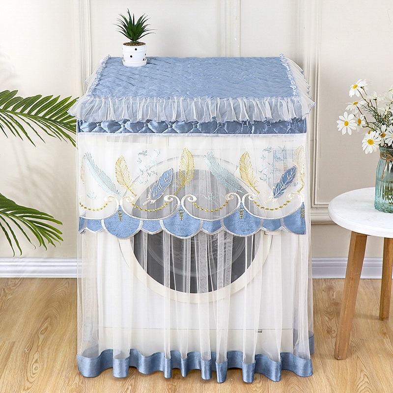 Lace Washing Machine Cover Dust Cover Sunscreen Dustproof Top Load Washing Machine Cover