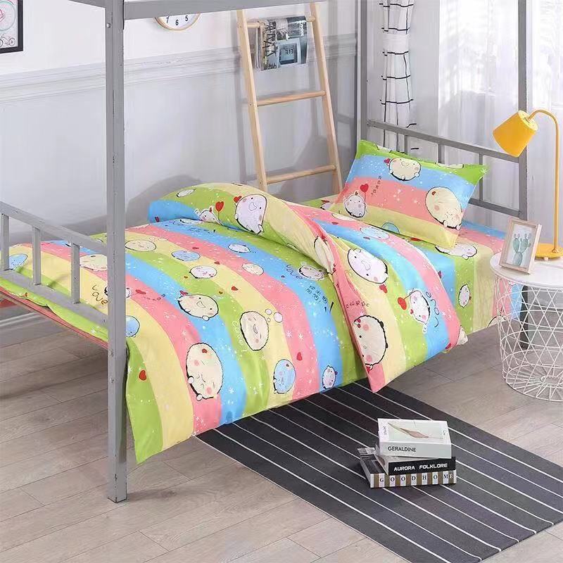 Three-piece Bed Pillowcase Sheet Quilt Cover Set Cartoon Bed Set Home Dormitory Bedding