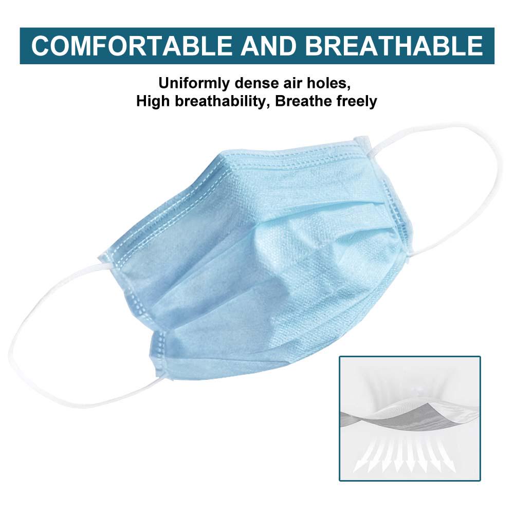 3-layer Non-woven Dust Mask Disposable Mask Soft and Breathable Sanitary Disposable Protective Mask