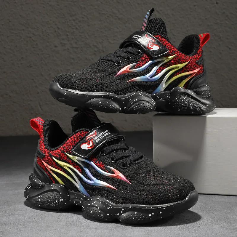 Children's Spring and Autumn Light Casual Shoes Boys' Soft Soled Non-slip Running Shoes Kickproof Outdoor Walking Sneakers