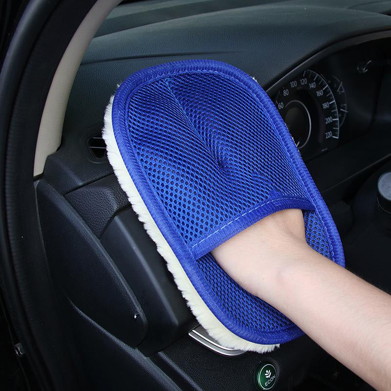 Car Wash Wool Gloves Velvet Thickening Plus Velvet Wool Velvet Cleaning Gloves