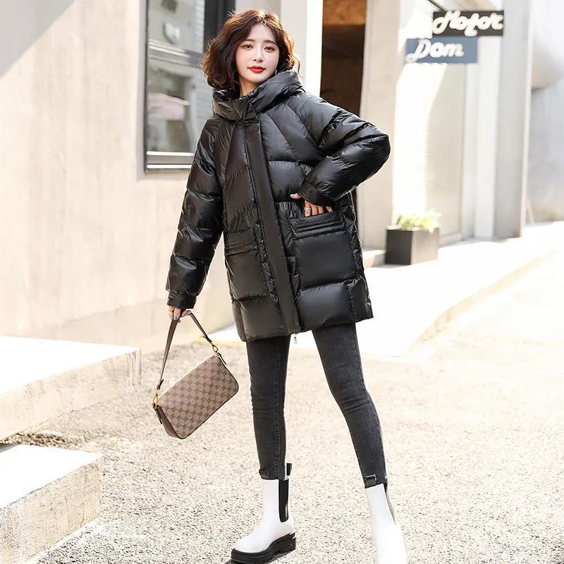Women's Down Jackets Women's Mid-length, Korean Version Slim Autumn Style Fashionable Ladies Temperament Age Reduction