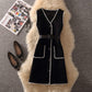 Ladies Sleeveless Vest Jacket Ladies Temperament Goddess Fan Waist Was Thin Cardigan All-match V-neck Ladies Jacket