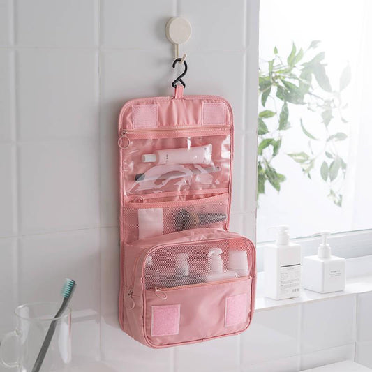 Foldable makeup organizer Cosmetic bag Large Hanging Toiletry Organizer Pouch for Women Men Girls