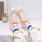 Gradient Color Lace-up Canvas Shoes Female Students Korean Style High-top Shoes Female Tie-dye Shoes