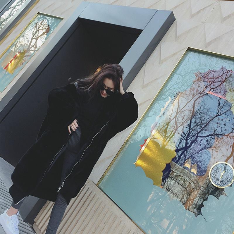 Women Faux Fur Long Coat Loose Jacket Hoodie Baggy Oversized Loose Winter Coat