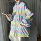 Reversible Jacket for Men and Women with Loose Top Gradient Color Casual Handsome Jacket Couple Long-sleeved Warm Simple Jacket