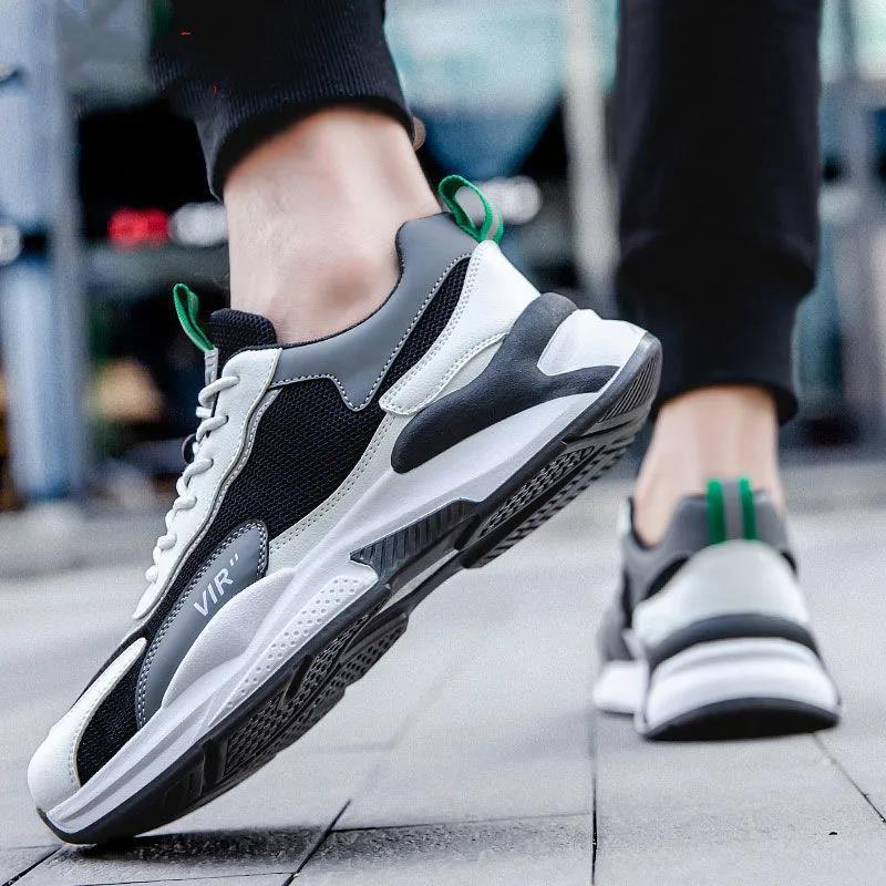 Fall Trend Men's Shoes Breathable Mesh Sneakers All-match Non-slip Men's Casual Old Fashion Shoes