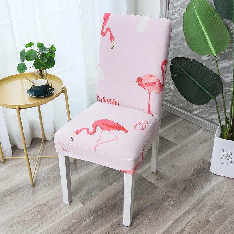 4PCS Elastic Printed Dining Chair Cover for Hotel Wedding Party Office Chair Covers Spandex Stretchable  Chair Cover