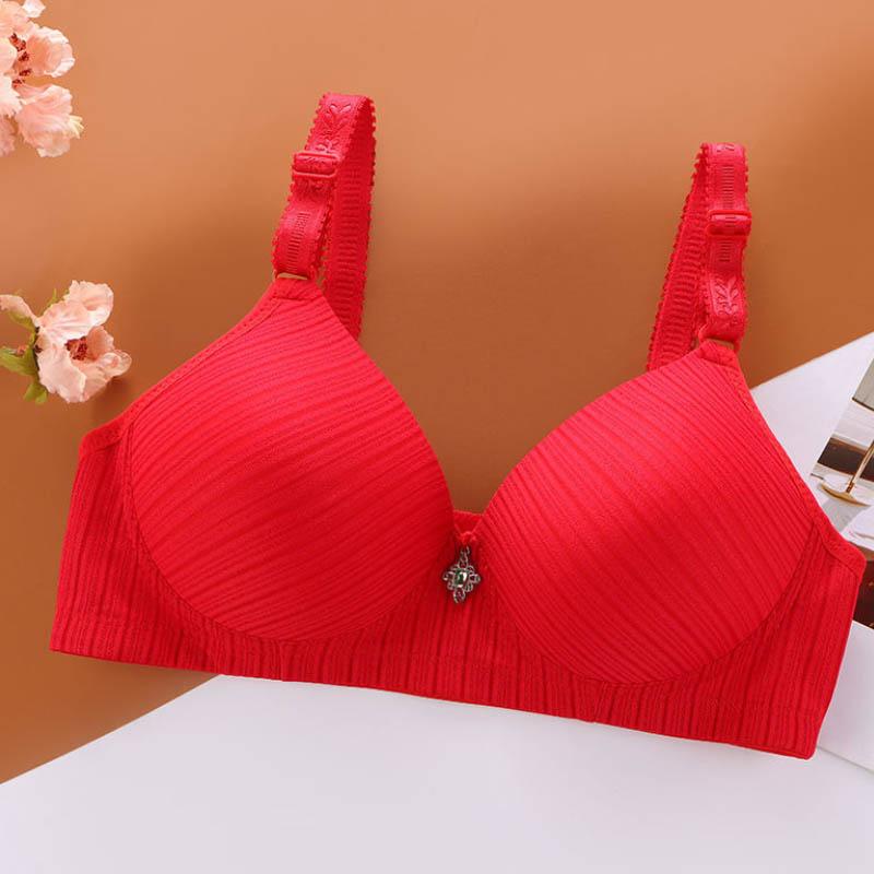 No Steel Ring Anti-sagging Comfortable Thin Bra Gather Sexy Breathable Bra Ladies Cotton Comfortable Receiving Side Breast Lightweight Bra