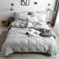 Comfort Cotton 3/4 Pcs Duvet Cover Set Bedspread Fitted Sheet Bedding Set Simple Bedclothes