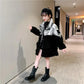 Girls' Thick and Velvet Warm Cotton Coat Winter Down and Windproof Cotton Jacket Girls Mid-length Padded Jacket
