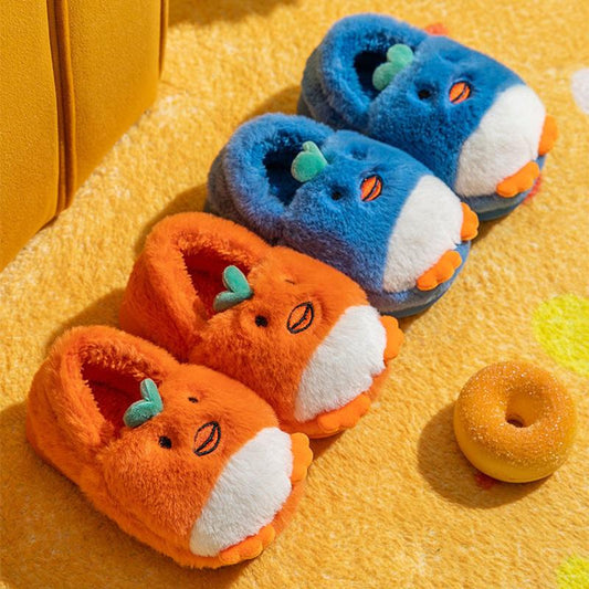 Children's Cotton Shoes Winter Baby Bags Indoor Cute Thick Soft-soled Cotton Shoes Plush Slippers