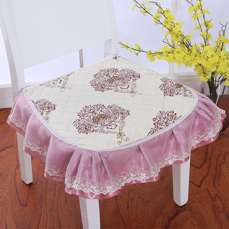 European Style Dining Table and Chair Cushion Cushion Four Seasons Universal Non-slip Thickened Stool Cushion with Lace