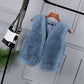 Women's Short Fur Waistcoat Imitation Rabbit Fur Waistcoat Waistcoat All-match Mink Fur Waistcoat Ladies Warm Jacket