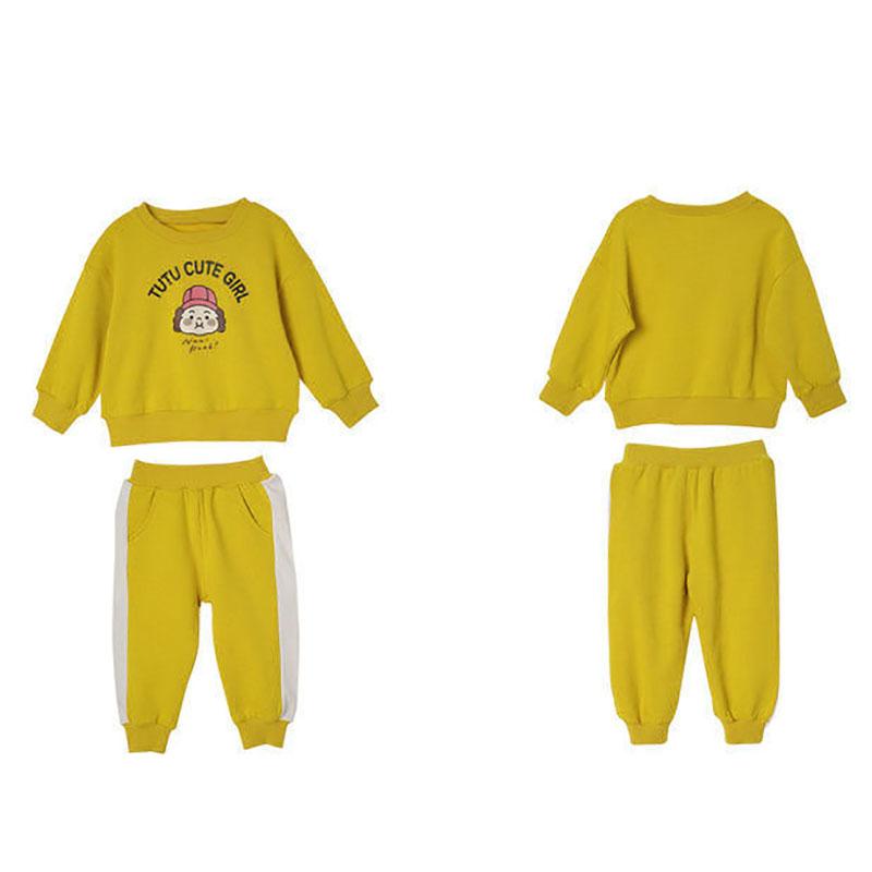 Girls and Boys Spring and Autumn Outfits Autumn Baby Two-piece Suits Children's Korean Version of The Sweater Sets Casual Wear