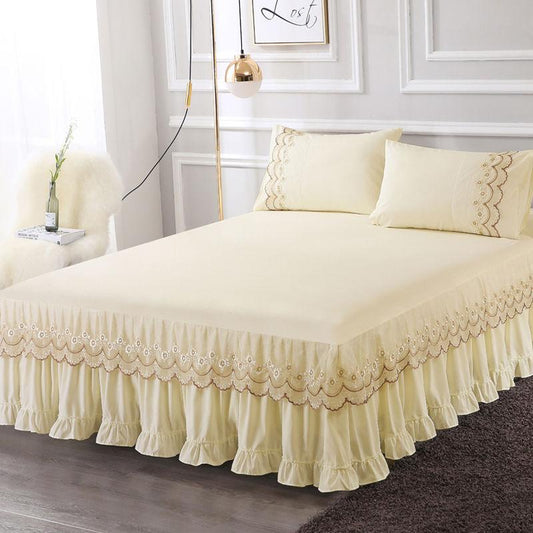 Bedroom Home Bed Skirt Korean Style Four Seasons One-piece Bedspread Lace Bed Sheet