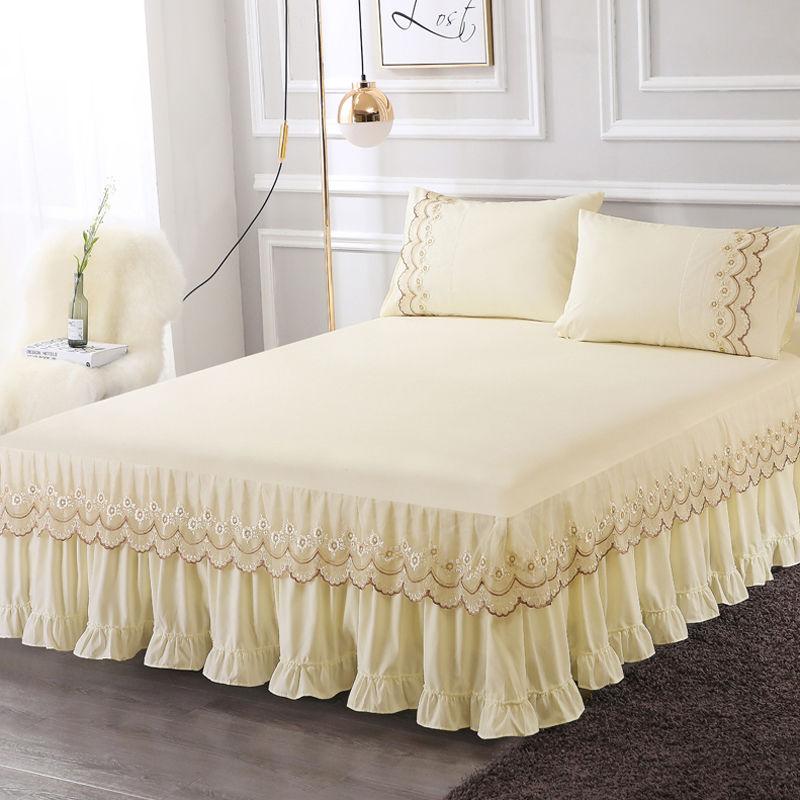 Bedroom Home Bed Skirt Korean Style Four Seasons One-piece Bedspread Lace Bed Sheet
